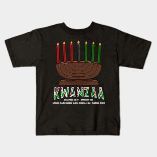 Kwanzaa Kinara Candle Kids T-Shirt